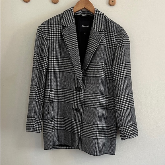Madewell Oversized Dorset Blazer in Adkins Plaid Size Small